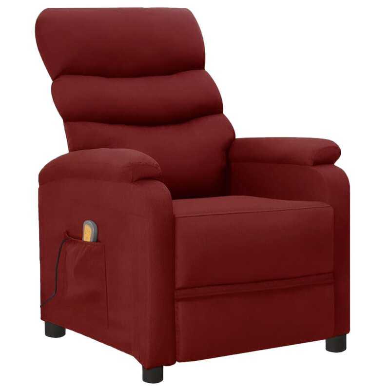 

vidaXL Massage Reclining Chair Wine Red Faux Leather