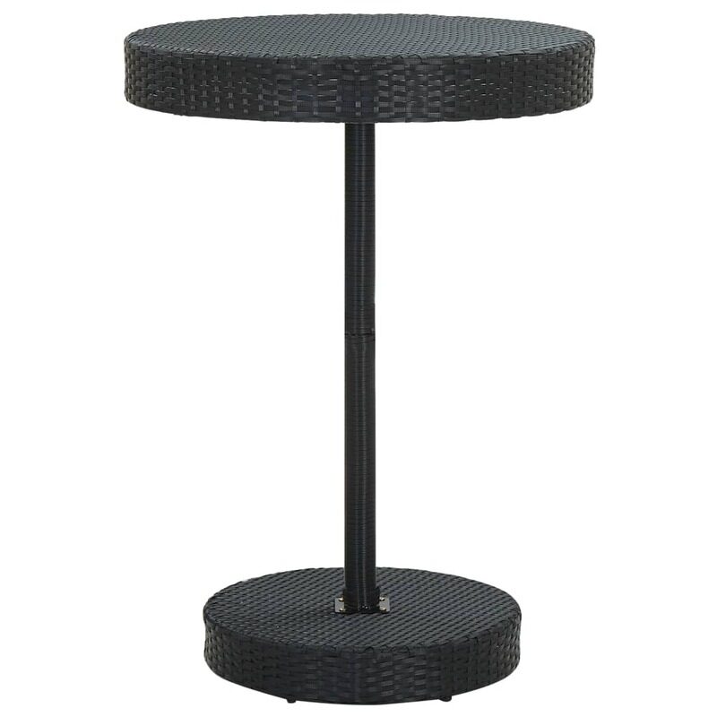

vidaXL Garden Table Black 75.5x106 cm Poly Rattan