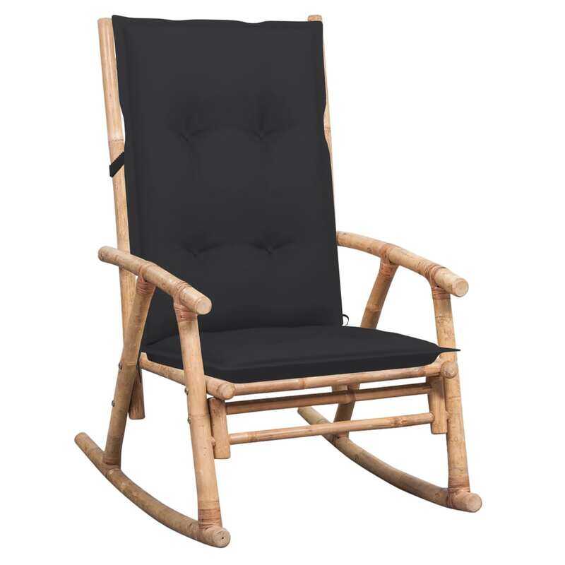 

vidaXL Rocking Chair with Cushion Bamboo
