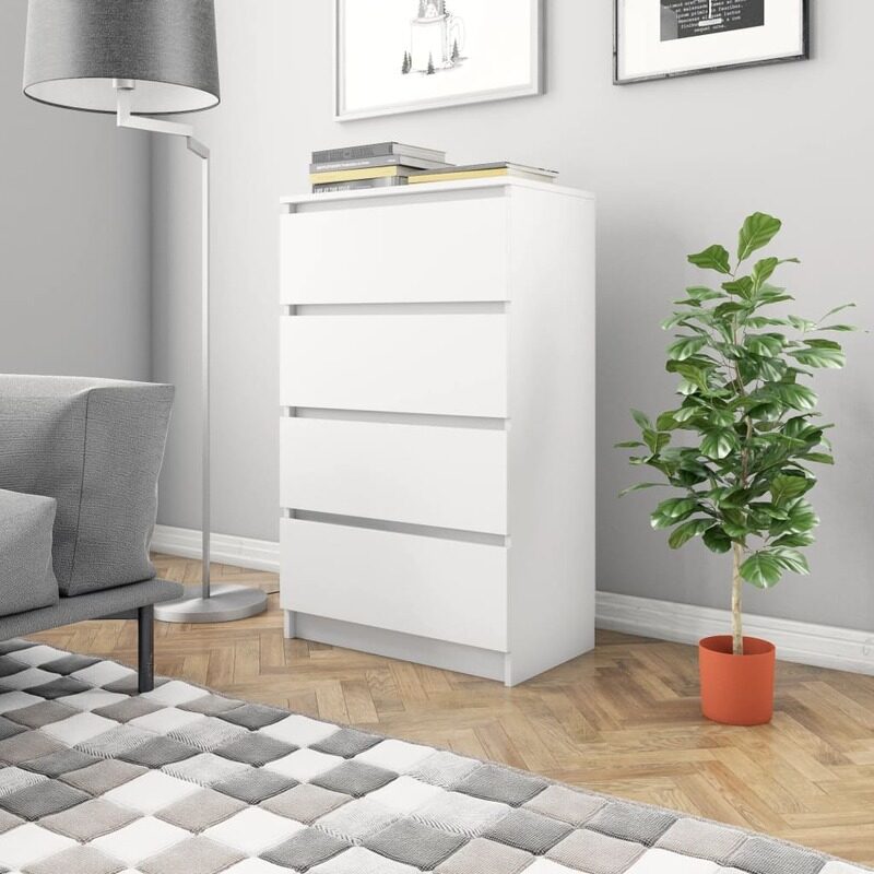 

vidaXL Sideboard White 60x35x98.5 cm Engineered Wood
