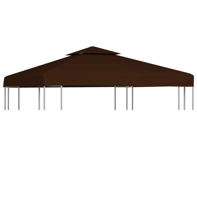 

vidaXL 2-Tier Gazebo Top Cover 310 g/m 3x3 m Brown