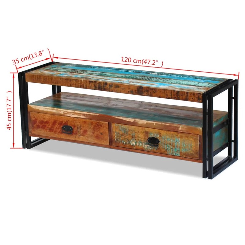 vidaXL TV Cabinet Solid Reclaimed Wood