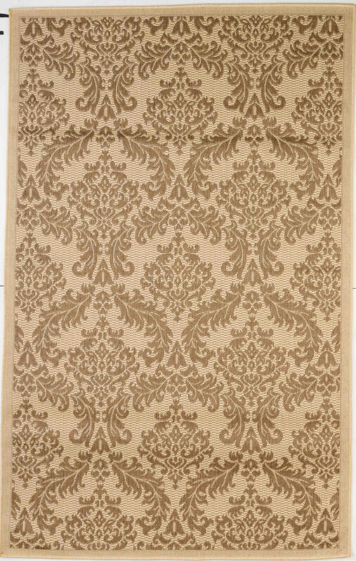 Grandeur BEIGE/GOLD Indoor/Outdoor Rugs Flatweave Contemporary Patio, Pool, Camp and Picnic Carpets