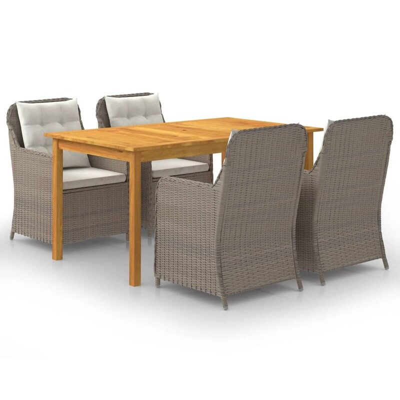 

vidaXL 5 Piece Garden Dining Set Brown