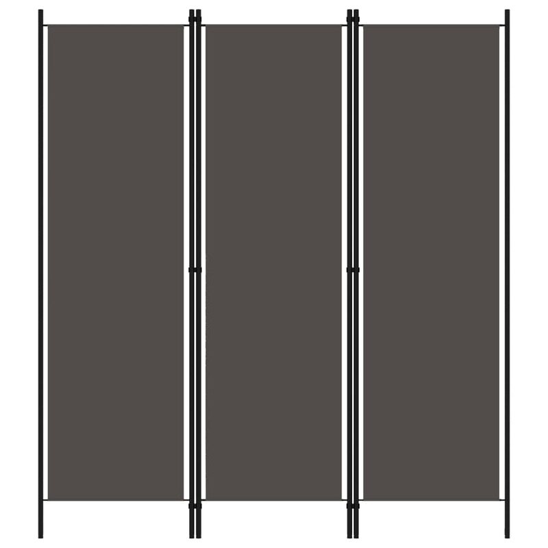 

vidaXL 3-Panel Room Divider Anthracite 150x180 cm