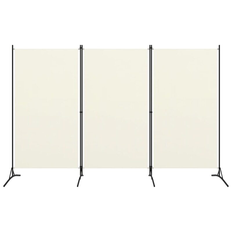 

vidaXL 3-Panel Room Divider Cream White 260x180 cm