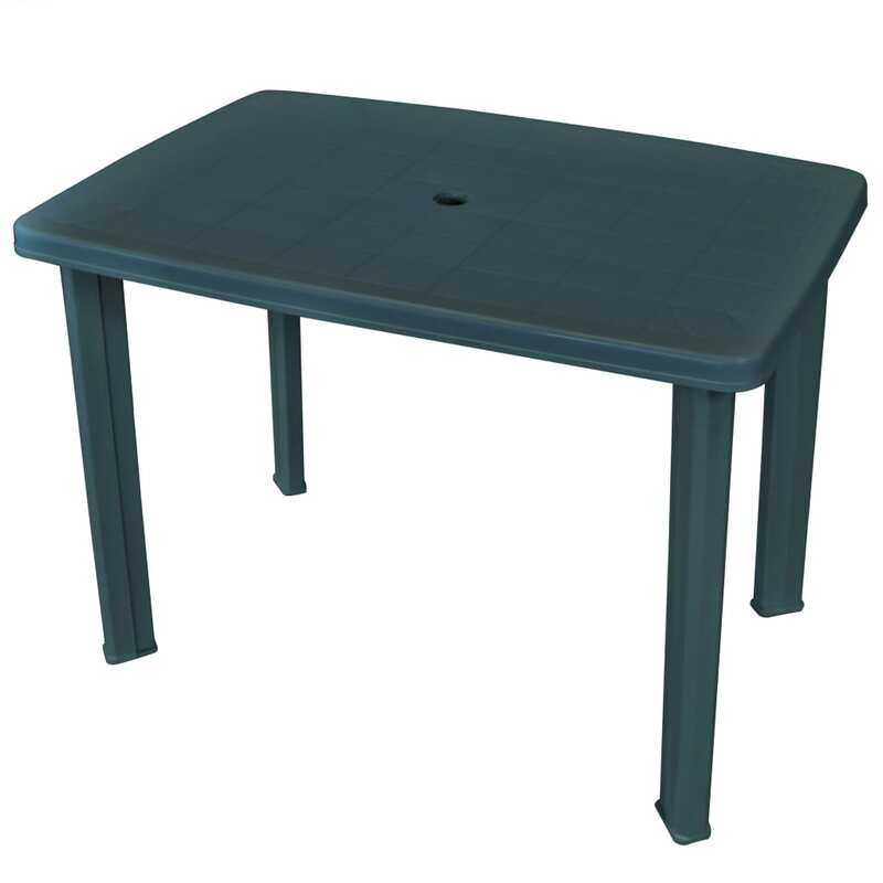 

vidaXL Garden Table Green 101x68x72 cm Plastic