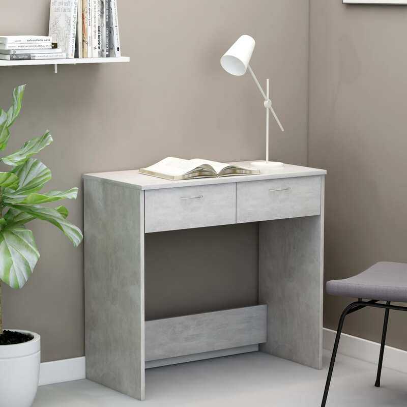 

vidaXL Desk Concrete Grey 80x40x75 cm Engineered Wood