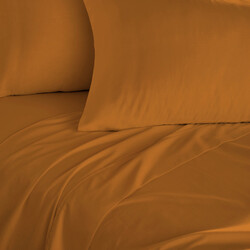 Context Queen Size Mocha Soft Wrinkle Free Microfiber Bed Sheet Set w/ Pillow Covers