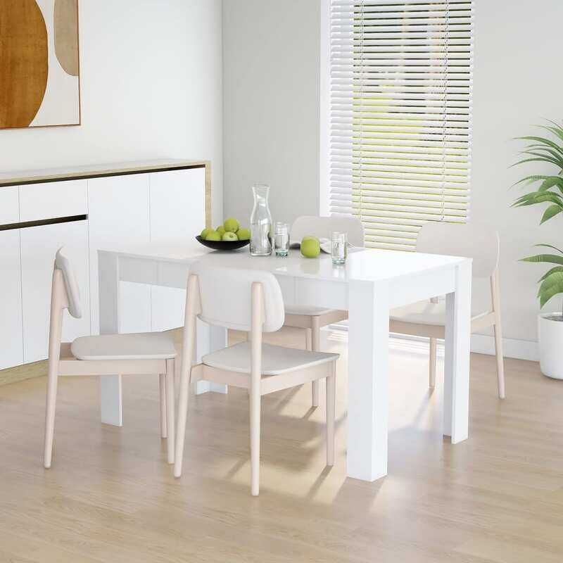 vidaXL Dining Table White 140x74.5x76 cm Engineered Wood