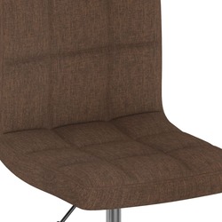 vidaXL Swivel Dining Chairs 6 pcs Brown Fabric