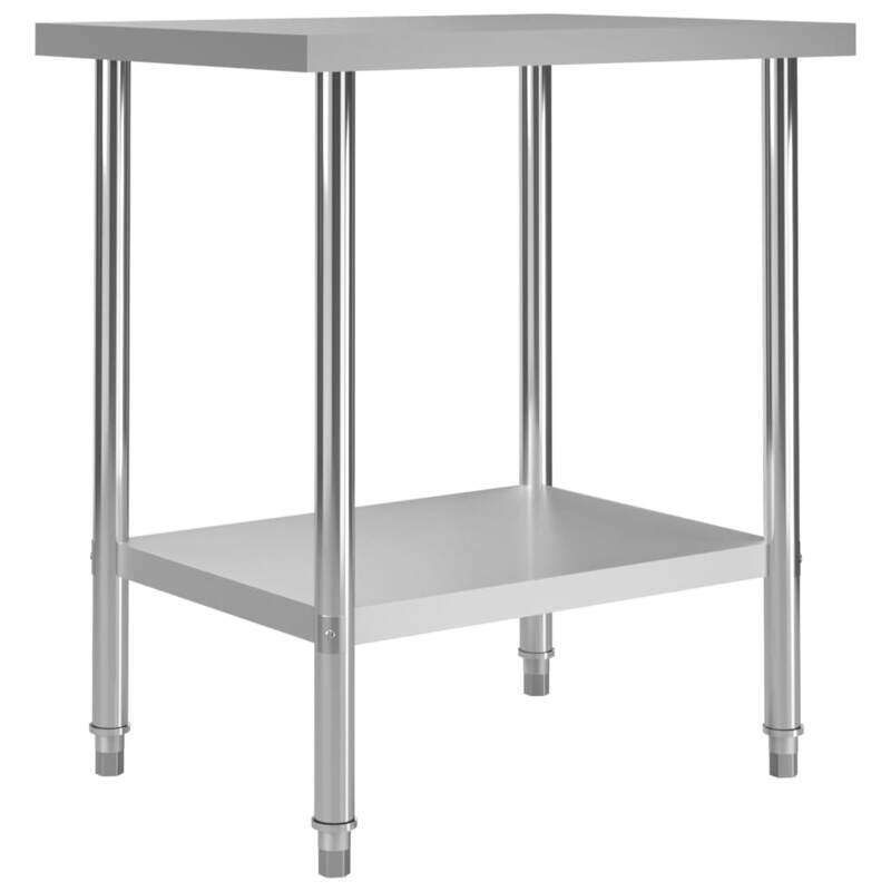 vidaXL Kitchen Work Table 80x60x85 cm Stainless Steel