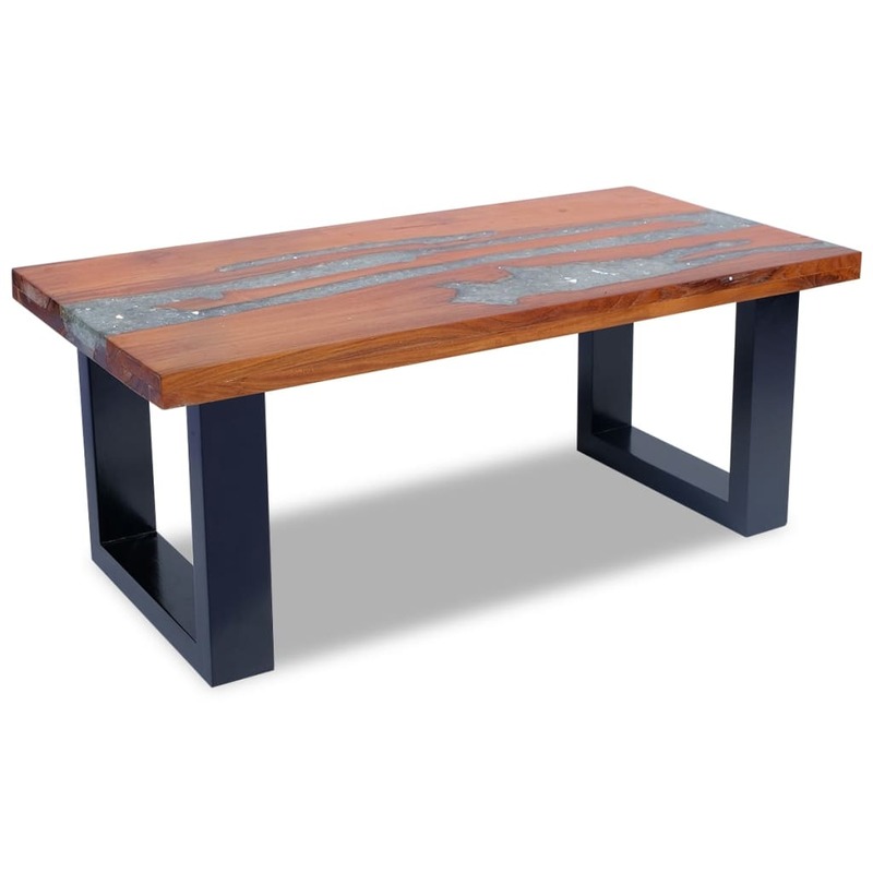 vidaXL Coffee Table Teak Resin 100x50 cm