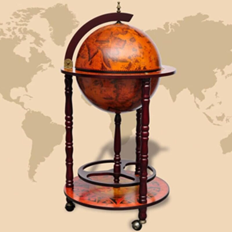 

vidaXL Globe Bar Wine Stand Eucalyptus Wood