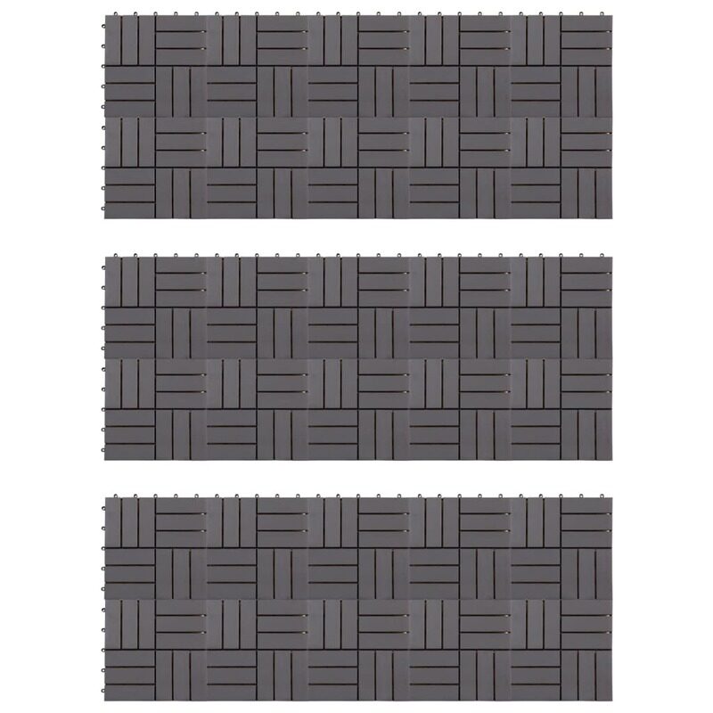 

vidaXL Decking Tiles 30 pcs Grey Wash 30x30 cm Solid Acacia Wood