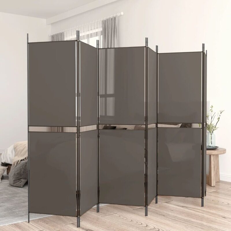 

vidaXL 6-Panel Room Divider Anthracite 300x180 cm Fabric