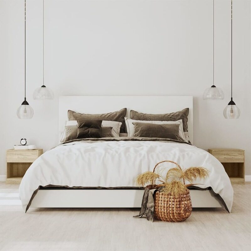 

vidaXL Nightstand 2 pcs with Drawer Oak Colour
