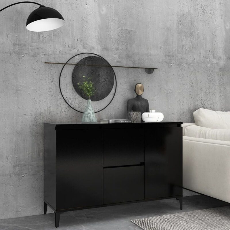 

vidaXL Sideboard Black 104x35x70 cm Engineered Wood