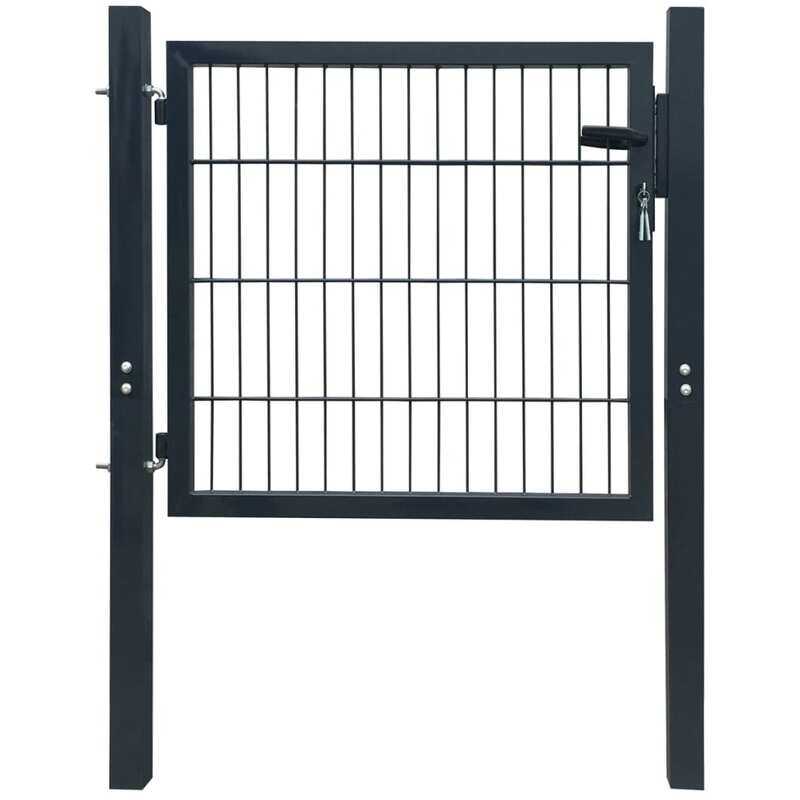 

vidaXL Fence Gate Steel Anthracite 105x150 cm