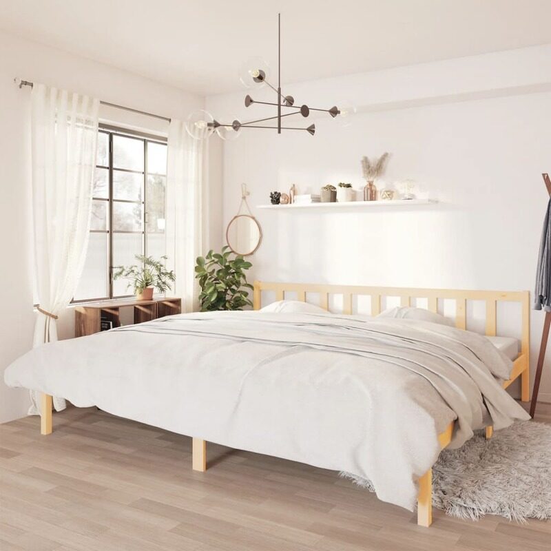 

vidaXL Bed Frame Solid Pinewood 200x200 cm