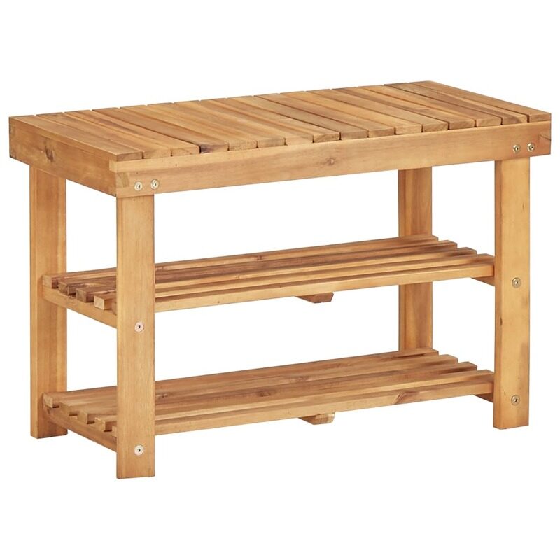 

vidaXL Shoe Rack 70x32x46 cm Solid Acacia Wood