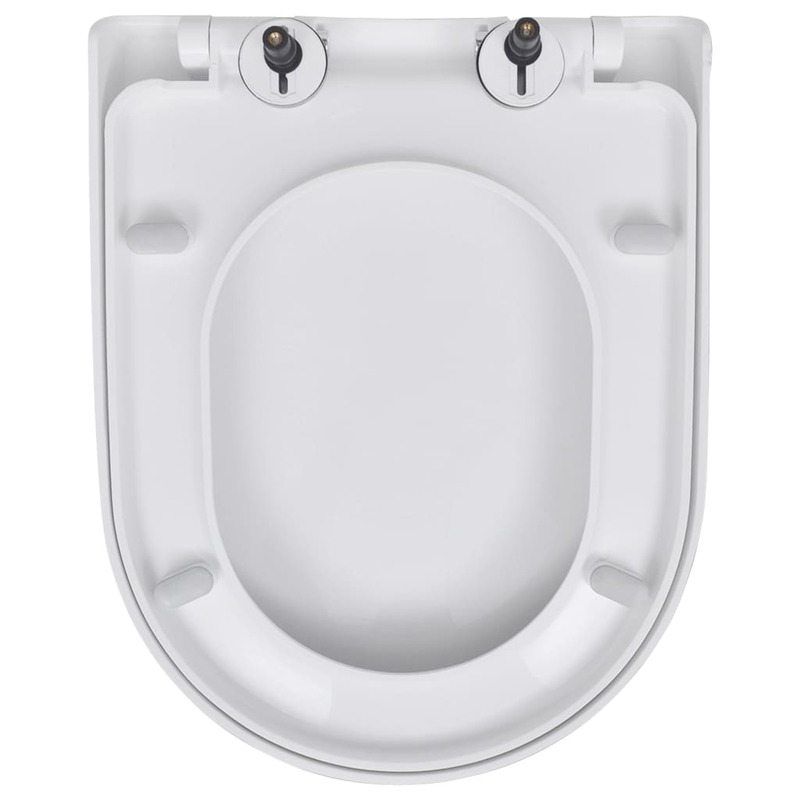 vidaXL Toilet Seats with Soft Close Lids 2 pcs Plastic White