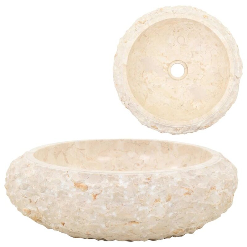 

vidaXL Sink 40x12 cm Marble Cream