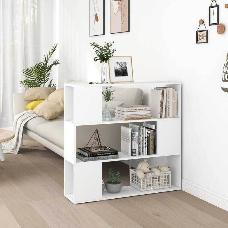 

vidaXL Book Cabinet Room Divider White 100x24x94 cm