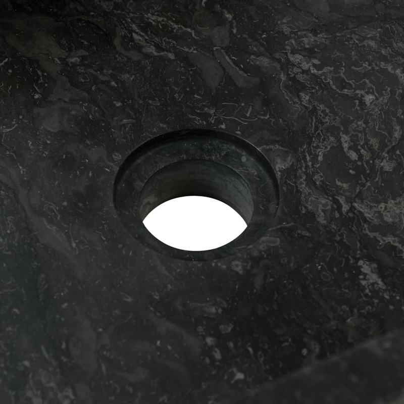 vidaXL Sink 45x30x12 cm Marble Black