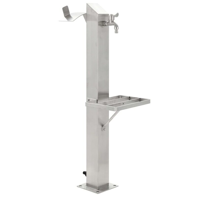 

vidaXL Garden Water Column Stainless Steel Square 95 cm