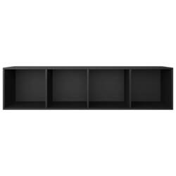 vidaXL Book Cabinet/TV Cabinet Black 36x30x143 cm Engineered Wood