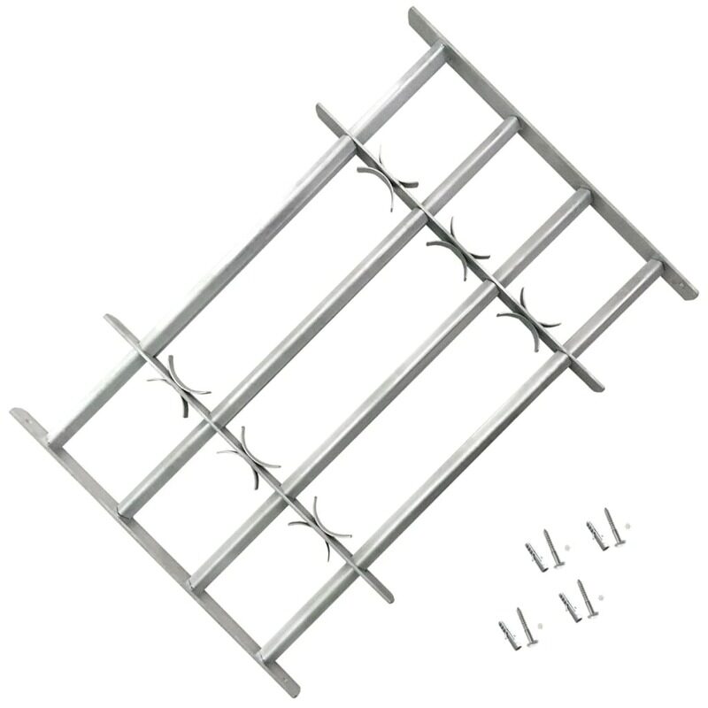 

vidaXL Adjustable Security Grille for Windows with 4 Crossbars 700-1050 mm