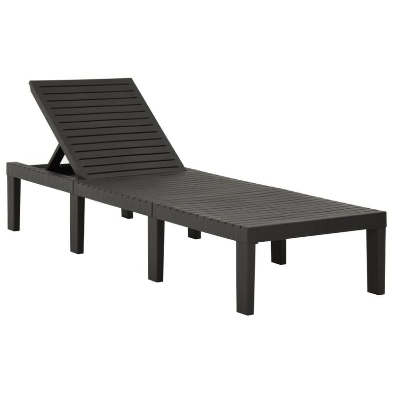 

vidaXL Sun Lounger Plastic Anthracite