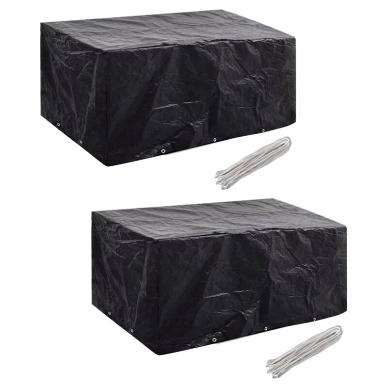 

vidaXL Garden Furniture Covers 2pcs 6 Person Poly Rattan 240x140cm