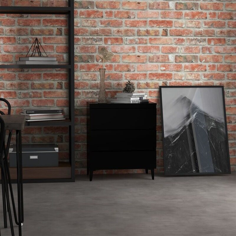 

vidaXL Sideboard Black 60x35x69 cm Engineered Wood