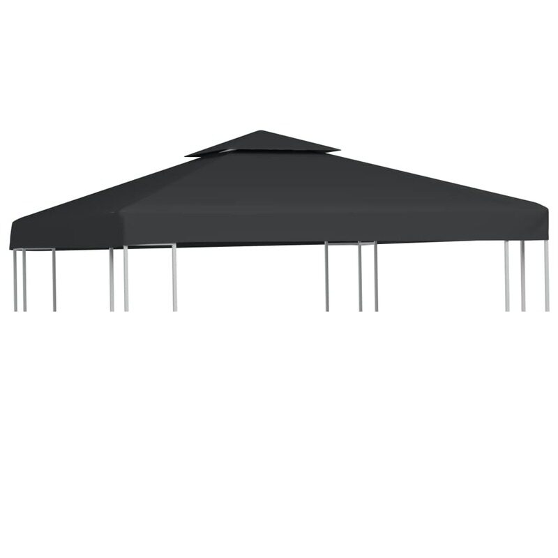 

vidaXL Gazebo Cover Canopy Replacement 310 g / m Dark Grey 3 x 3 m