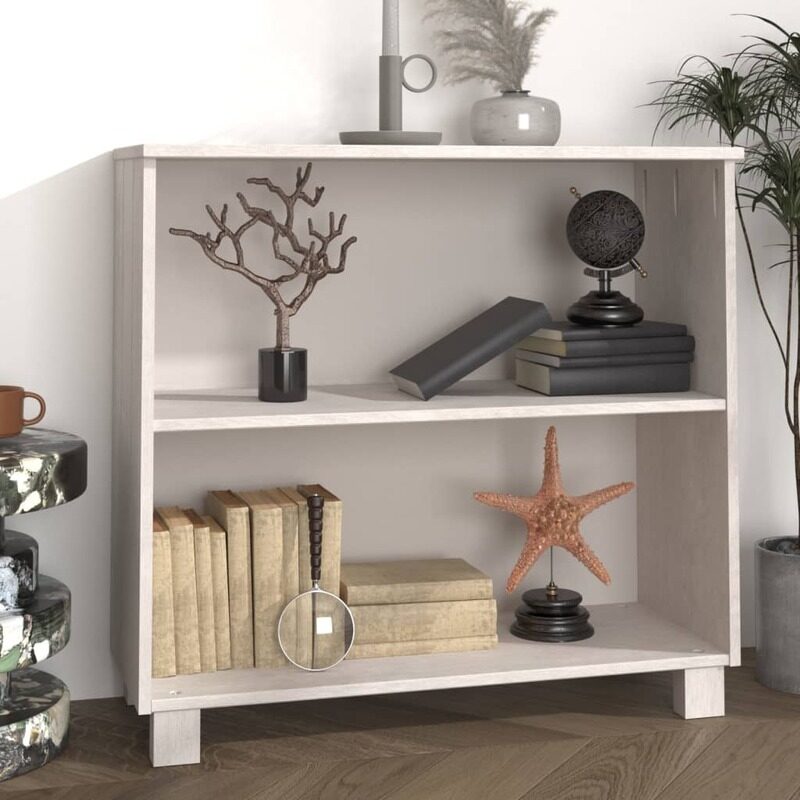 

vidaXL Sideboard HAMAR White 85x35x80 cm Solid Wood Pine