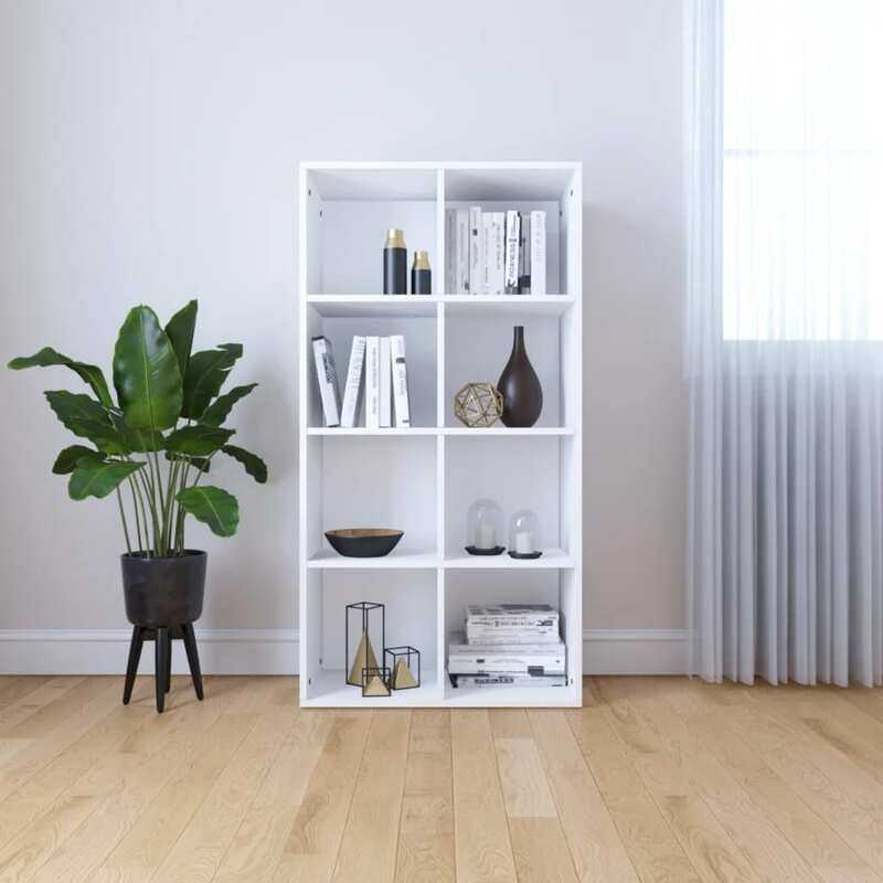 

vidaXL Book Cabinet/Sideboard White 66x30x130 cm Engineered Wood