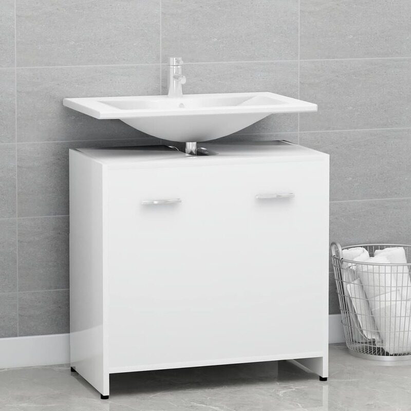 

vidaXL Bathroom Cabinet White 60x33x61 cm Engineered Wood