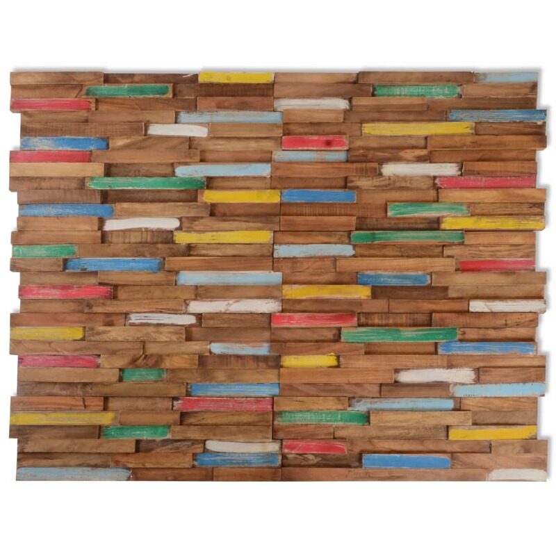

vidaXL Wall Cladding Panels 10 pcs 1.03 m Solid Teak Wood