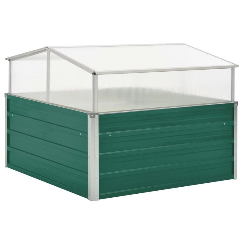 

vidaXL Greenhouse Green 100x100x77 cm Galvanised Steel