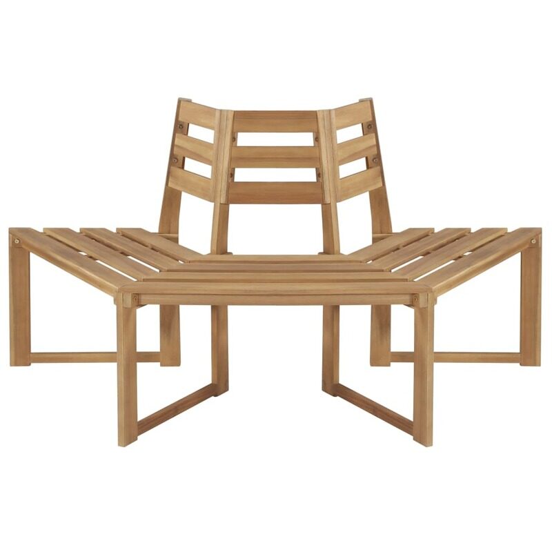 

vidaXL Tree Bench Half-hexagonal 160 cm Solid Acacia Wood