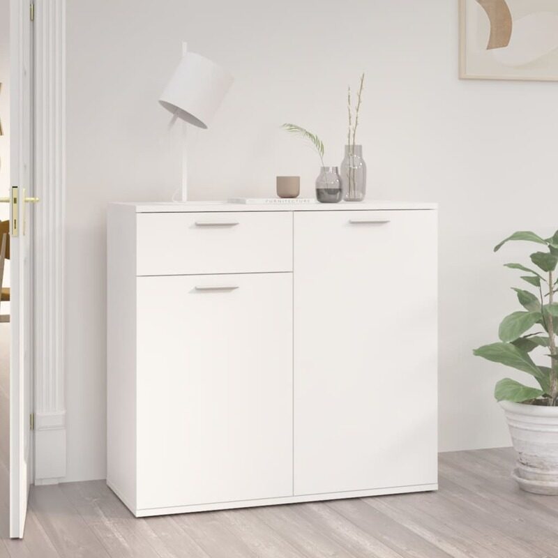 

vidaXL Sideboard White 80x36x75 cm Engineered Wood