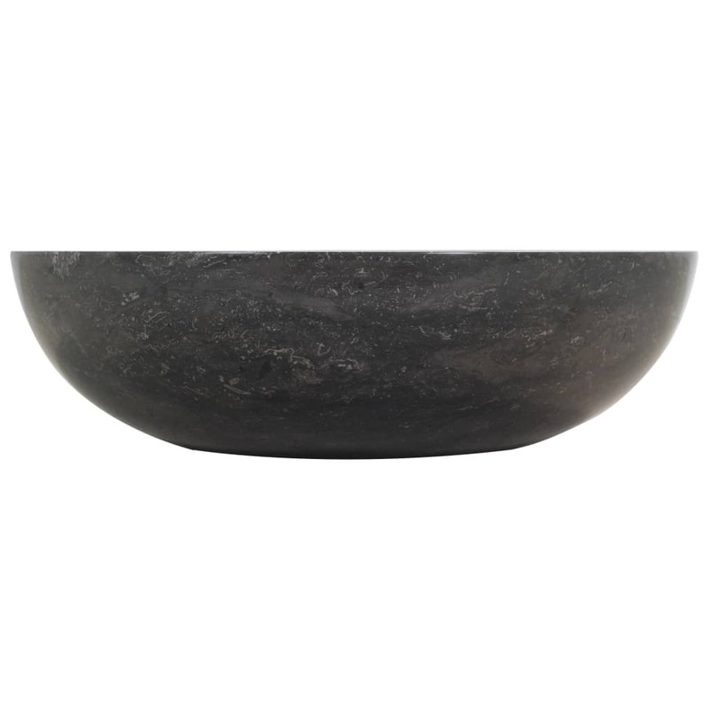 vidaXL Sink 40x12 cm Marble Black