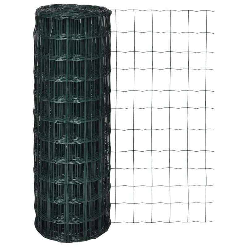

vidaXL Euro Fence Steel 25x0.8 m Green