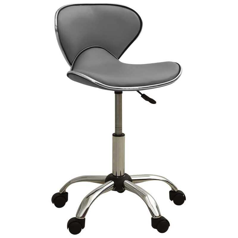 

vidaXL Salon Spa Stool Grey Faux Leather