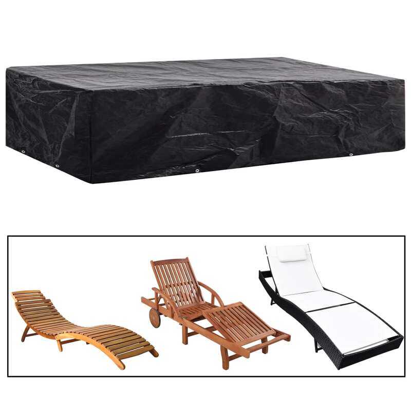

vidaXL Garden Sunlounger Cover 8 Eyelets 218x77x55 cm