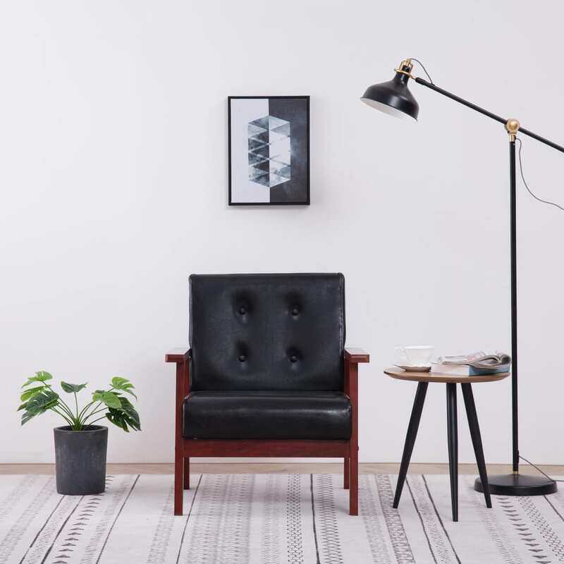 

vidaXL Armchair Black Faux Leather