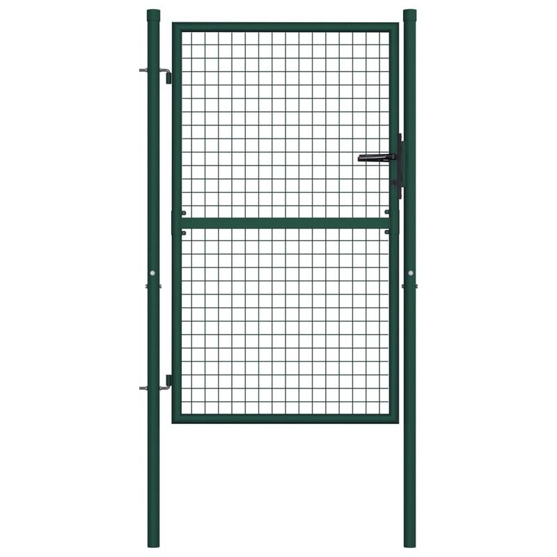 

vidaXL Fence Gate Steel 100x125 cm Green