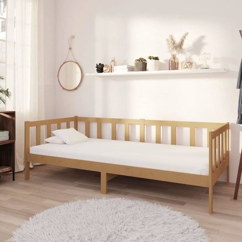 

vidaXL Day Bed Honey Brown Solid Pinewood 90x200 cm